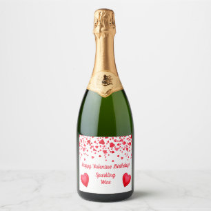 Valentine Birthday Red Confetti Personalisiertes H