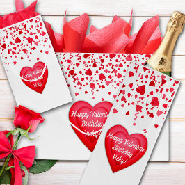 Valentine Birthday Red Confetti Personalisiertes H Große Geschenktüte