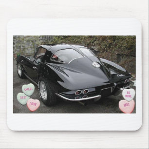 Valentine Black Corvette Mousepad