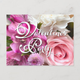 Valentine Bouquet Party Postcard Postkarte