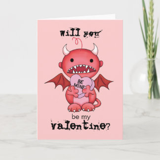 Valentine Boy Devil Feiertagskarte