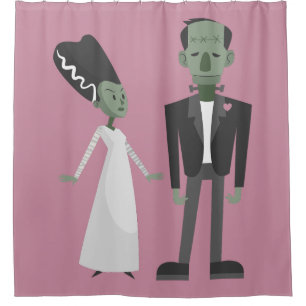 Valentine Braut Frankfurensteinmonster gruselig Lö Duschvorhang