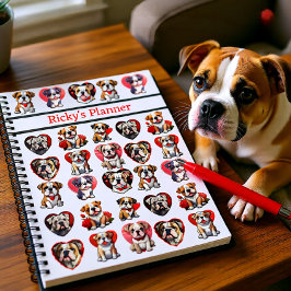 Valentine Bulldog personalisiert Planer