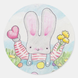 Valentine Bunny Aufkleber