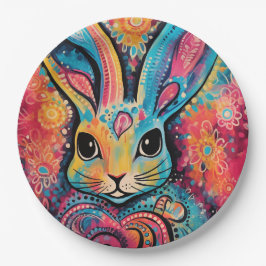Valentine Bunny Positive vibes herzen Pappteller