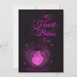 Valentine Burning Herz Feiertagskarte
