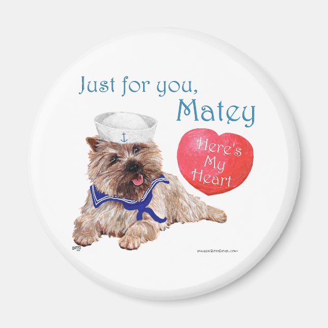 Valentine Cairn Terrier Magnet (Vorne)