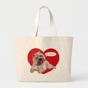 Valentine Cairn Terrier sagt Sei Mein! Jumbo Stoffbeutel