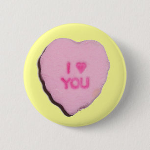 Valentine Candy Heart Button