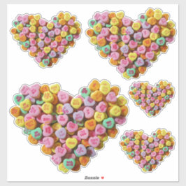 Valentine Candy Hearts Aufkleber