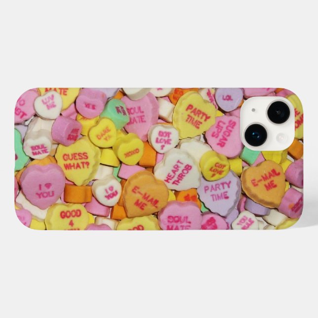Valentine Candy Hearts Case-Mate iPhone 14 Plus Hülle (Rückseite (Horizontal))