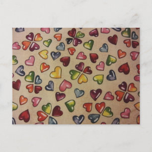 Valentine Candy Hearts Feiertagspostkarte