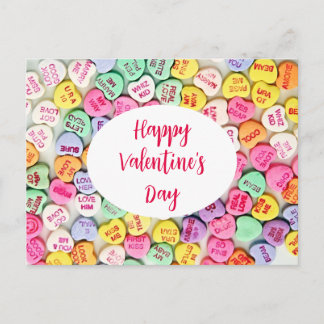 Valentine Candy Hearts Love Quotes Postkarte