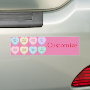 Valentine Candy Hearts Thunder_Cove Autoaufkleber
