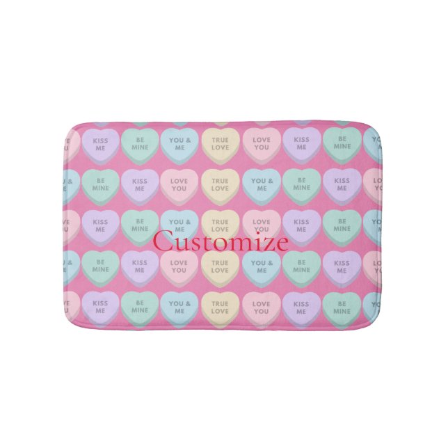 Valentine Candy Hearts Thunder_Cove Badematte (Vorderseite)