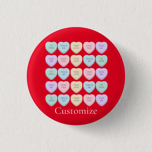 Valentine Candy Hearts Thunder_Cove Button (Vorderseite)