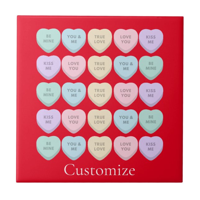 Valentine Candy Hearts Thunder_Cove Fliese (Vorderseite)