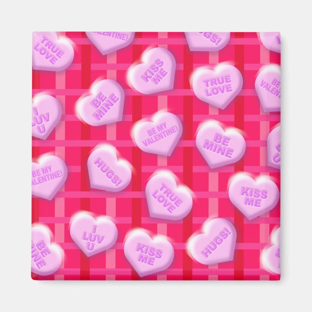 Valentine Candy Plaid Magnet (Vorne)