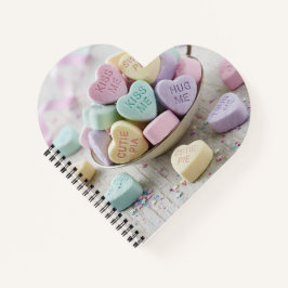 Valentine Candy SweetHearts adorable Heart shaped Notizbuch