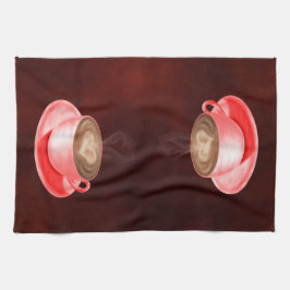 Valentine Cappuccino Kunst, Dichtung und Musik Geschirrtuch