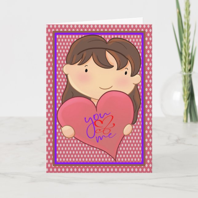 Valentine Card für Jungen Freund von der Jungfrau Karte (Vorderseite)