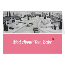 Valentine Card Mitte des Jahrhunderts Moderne