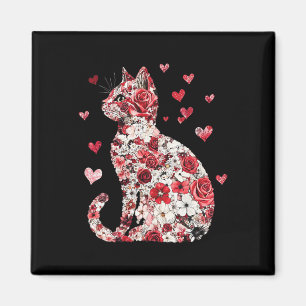 Valentine Cat Heart - Happy Meowentine Magnet