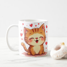 Valentine Cat Liebe Cat Valentine Kaffeetasse