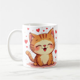 Valentine Cat Liebe Cat Valentine Kaffeetasse
