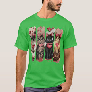 Valentine Cat Valentine Heart Liebe Cat Valentine T-Shirt