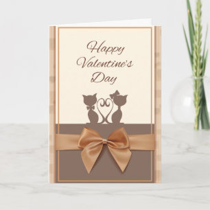 Valentine Cats Grußkarte Feiertagskarte