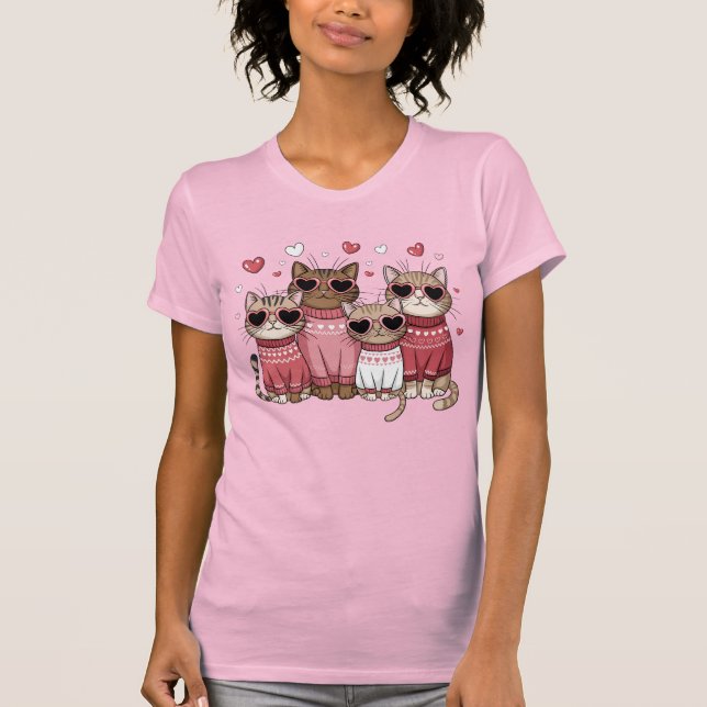 Valentine Cats T-Shirt (Vorderseite)