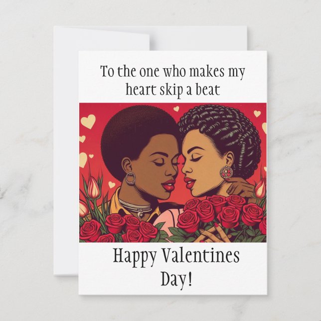 Valentine Celebration LGBTQI Romance Mitteilungskarte (Vorderseite)