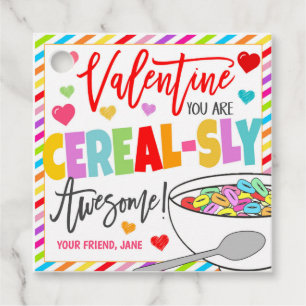 Valentine Cereal Gift Tags Geschenkanhänger