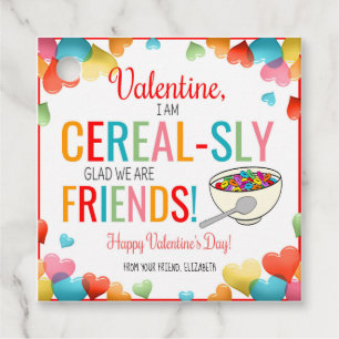 Valentine Cereal Gift Tags Geschenkanhänger
