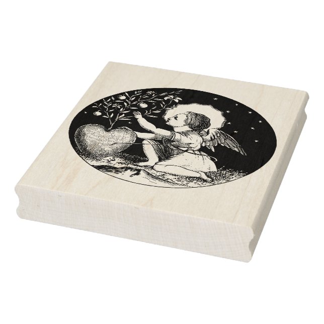Valentine Cherub Angel Cupid mit Herz-Briefmarke Gummistempel (Stempel)