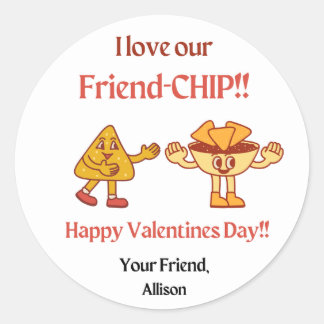 Valentine Chip Sticker für das Party im Klassenzim
