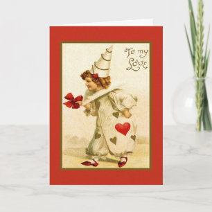 Valentine Clown Feiertagskarte