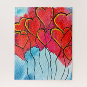 Valentine coeur ballons puzzle puzzle