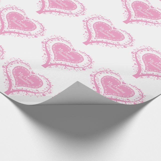 Valentine coeur rose nommé emballage cadeau (Coin)