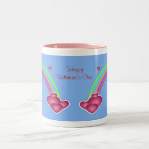 Valentine Coeurs Rainbow Mug