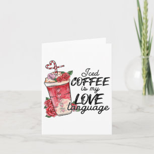 Valentine Coffee Lover Herz Latte Iced Kaffee Val Karte