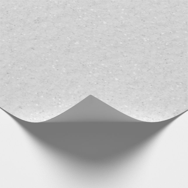 Valentine Collection Schlichter weißer Glitzer Geschenkpapier (Ecke)
