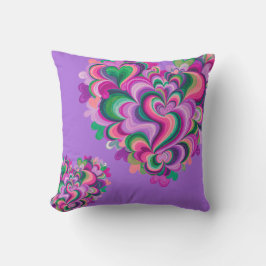 Valentine Colorful Layered Heart Pillow Kissen