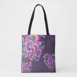Valentine Colorful Layered Heart Tote Bag Tasche