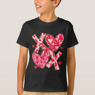 Valentine Coquette Bow Xoxo Herzen Liebhaber Mädch T-Shirt