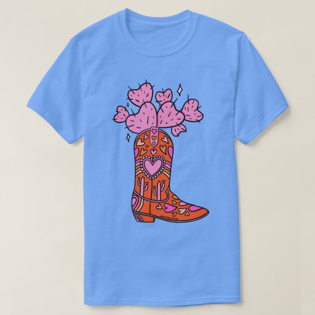 Valentine Cowboy Boot T-Shirt (Design vorne)