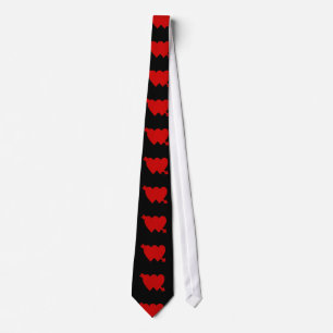 VALENTINE, cravate À DEUX COEURS