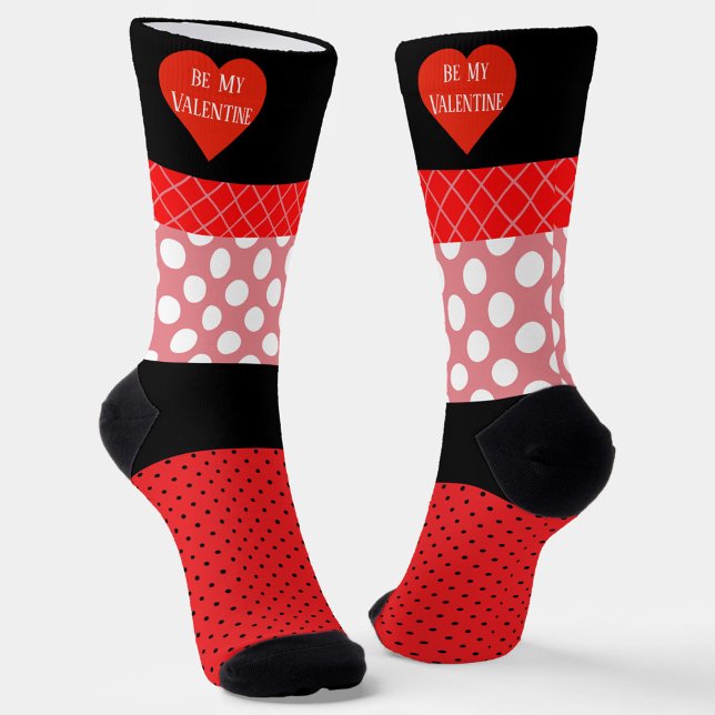 Valentine Crazy Patterns All-Over-Print Socken (Von Creator hochgeladen)