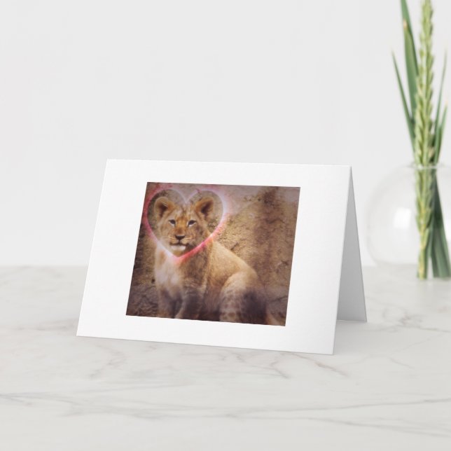 Valentine Cub Feiertagskarte (Vorderseite)